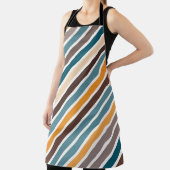 斜数々の色のストライプ エプロン (インサイチュ)