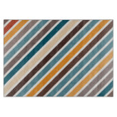 斜数々の色のストライプ カッティングボード (正面)
