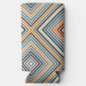 斜数々の色のストライプ スリム缶クーラー (裏面)