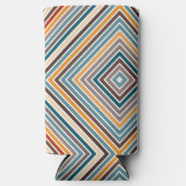 斜数々の色のストライプ スリム缶クーラー (正面)