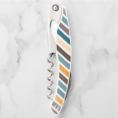 斜数々の色のストライプ ソムリエナイフ (正面)