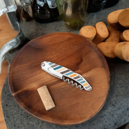 斜数々の色のストライプ ソムリエナイフ