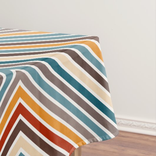 斜数々の色のストライプ テーブルクロス (インサイチュ)