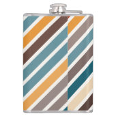 斜数々の色のストライプ フラスク (裏面)