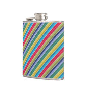 斜数々の色スタイリッシュストライプの フラスク (左)