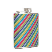斜数々の色スタイリッシュストライプの フラスク (右)