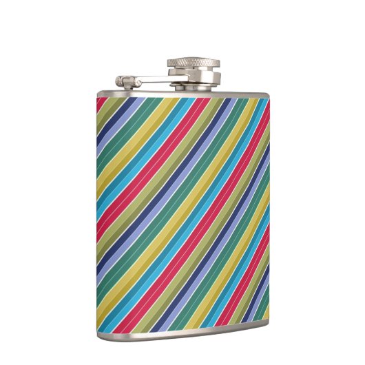 斜数々の色スタイリッシュストライプの フラスク (右)