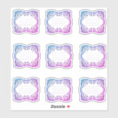 斜線の縁取り付きラベル シール (シート)