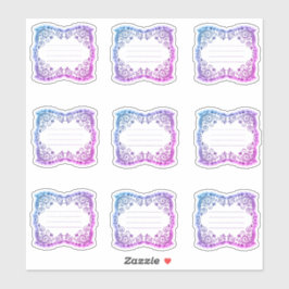 斜線の縁取り付きラベル シール