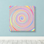 斜線カラー旋回キャンバス キャンバスプリント (インサイチュ (ウッドフロア))