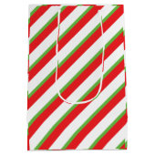 斜線パターンクリスマス抱き枕 ミディアムペーパーバッグ (裏面)