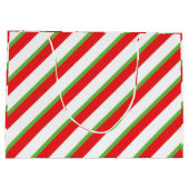 斜線パターンクリスマス抱き枕 ラージペーパーバッグ (裏面)