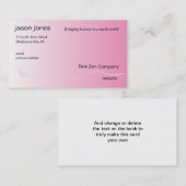 斜色(ピンクと（紋章の）フラ・ダ・リ線) 名刺 (正面/裏面)