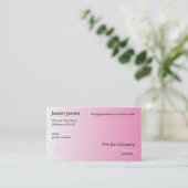 斜色(ピンクと（紋章の）フラ・ダ・リ線) 名刺 (スタンド正面)