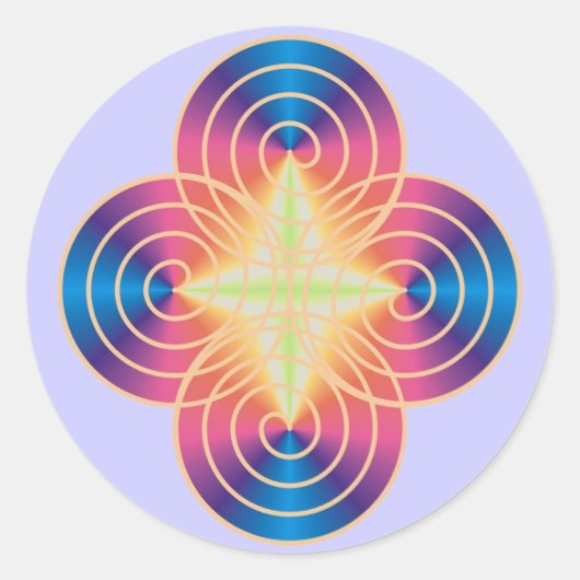 斜角柱ステッカー ラウンドシール (正面)