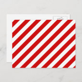 斜赤と白めストライプ ポストカード (正面/裏面)