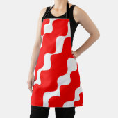 斜赤と白波模様 エプロン (インサイチュ)