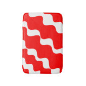 斜赤と白波模様 バスマット (正面縦)