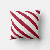斜赤と白線ストライプの クッション (裏面)
