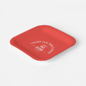 斜面での乾杯 アプレスキークラブ レトロレッド ペーパープレート (傾斜あり)