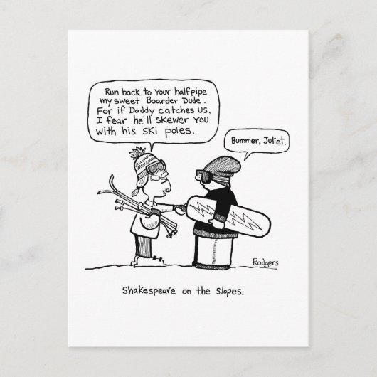 斜面のシェークスピア ポストカード (正面)