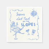 斜面の最後のトーストバチェロレッテ スタンダードカクテルナプキン (正面)