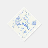 斜面の最後のトーストバチェロレッテ スタンダードカクテルナプキン (角)