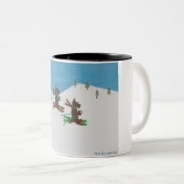 斜面の衝突 ツートーンマグカップ (正面右)