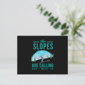 斜面はスキーヤーのスキースノーボードを呼んでいます シーズンポストカード (スタンド正面)