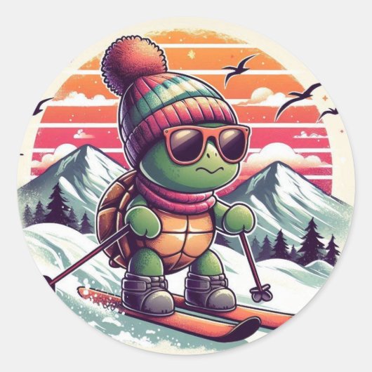 斜面を滑り降りる ラウンドシール (正面)