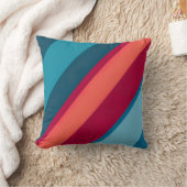 斜鮮やか線ストライプ – ジオメトモダンリ クッション (ブランケット)