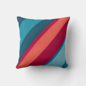 斜鮮やか線ストライプ – ジオメトモダンリ クッション (裏面)