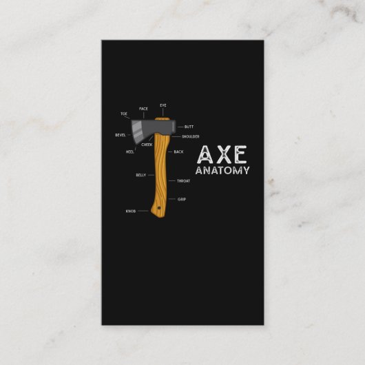 斧おもしろいユーモア斧木工斧投げ 名刺 (正面)