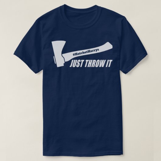 斧が投げ捨てるだけで投げる Tシャツ (デザイン正面)