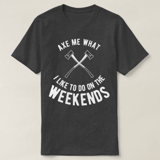 斧が木の投げスローワーを投げるのに出会った Tシャツ (デザイン正面)