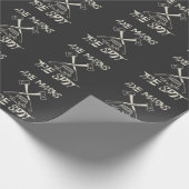 斧が木工を投げおもしろいるスポット斧 ラッピングペーパー (角)