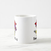 斧とホースの未来の消防少女 コーヒーマグカップ (中央)