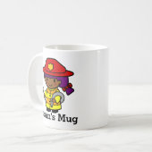 斧とホースの未来の消防少女 コーヒーマグカップ (正面左)