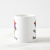 斧とホースの未来の消防少女 コーヒーマグカップ (中央)