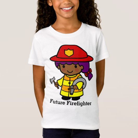 斧とホースの未来の消防少女 Tシャツ (正面)