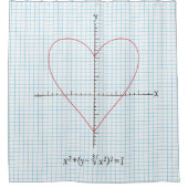 斧のハート シャワーカーテン (正面)