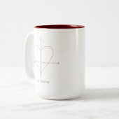 斧のハート ツートーンマグカップ (正面左)