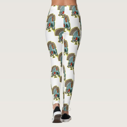 斧の感謝祭を持つおもしろいトルコ レギンス (裏面)