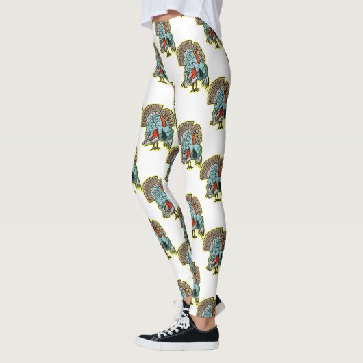 斧の感謝祭を持つおもしろいトルコ レギンス (左)