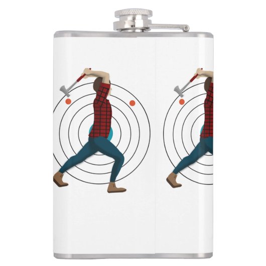 斧の投下 フラスク (裏面)