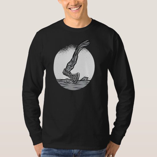 斧の振り回し式ランバージャックアックススロー Tシャツ (正面)