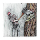 斧の男 タイル (正面)