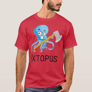 斧の軸索斧のポンでタコ投げパンフ Tシャツ