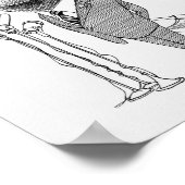 斧の風刺画を隠したスピロ・アグニュー ポスター (角)