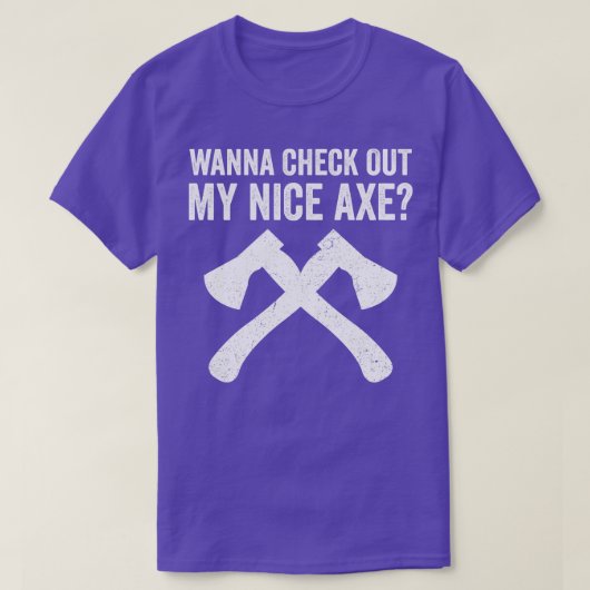 斧を投げおもしろいるローワープン Tシャツ (デザイン正面)